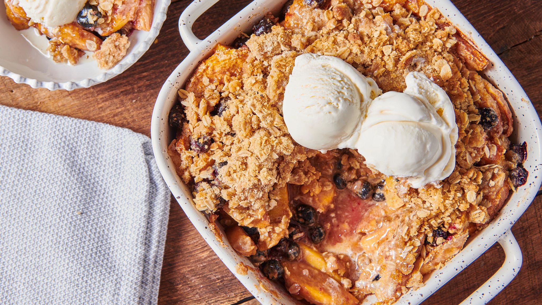 Peach Blueberry Crisp